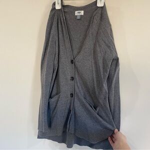 Gray Button-Up Cardigan